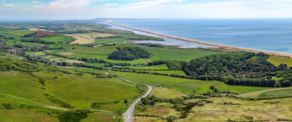 Coast road view towards Portland from Abbotsbury