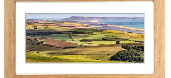 Pastel coast road framed